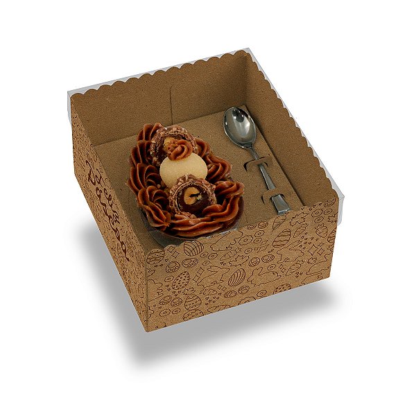 Caixa Ovo Camila Ayana Multiberço De 100G/150G/250G/350G Kraft Coelhos com 10 unidades