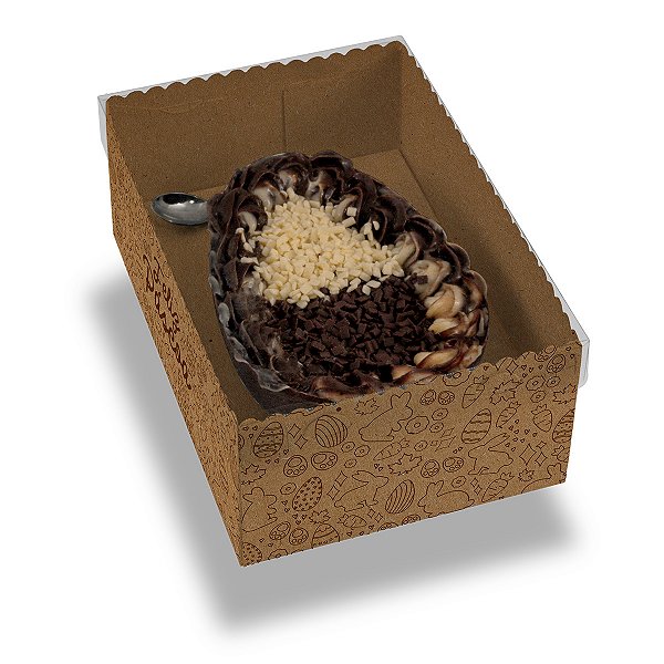Caixa Ovo Camila Ayana Multiberço De 250G/350G/500G/750G Kraft Coelhos com 10 unidades