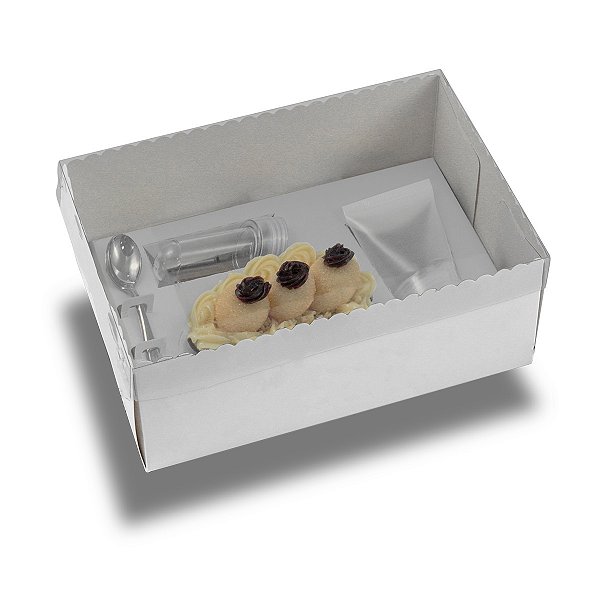 Caixa Camila Ayana Mini Confeiteiro 100g/250g - Branca com 10 unidades