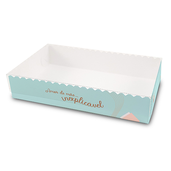 Caixa Para 15 Doces  12x20x4cm  Style Mãe Tiffany - Com 10 unidades