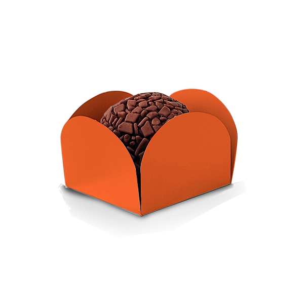 Forminha Pétala N5 Laranja - 3x3 - Com 50 Unidades