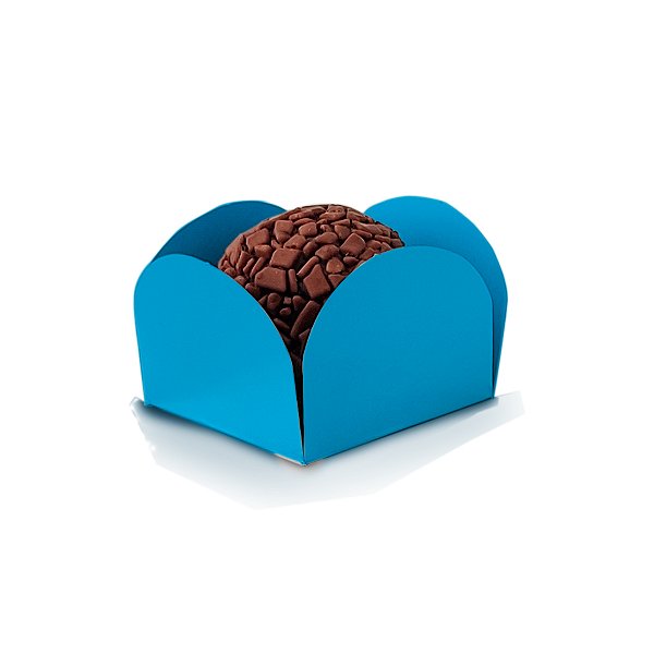 Forminha Pétala N5  Azul Cyan - 3x3 - Com 50 Unidades