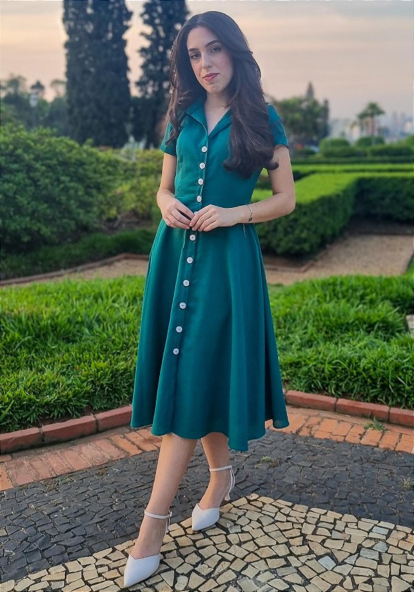 Vestido Ária Verde Floresta