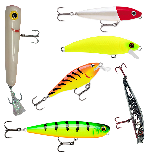 KIT PESCA TUCUNARÉ COMPLETO 6 ISCAS EDIÇÃO PESCA ESPECIAL