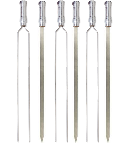 KIT ESPETOS 85CM 1 DUPLO E 4 SIMPLES