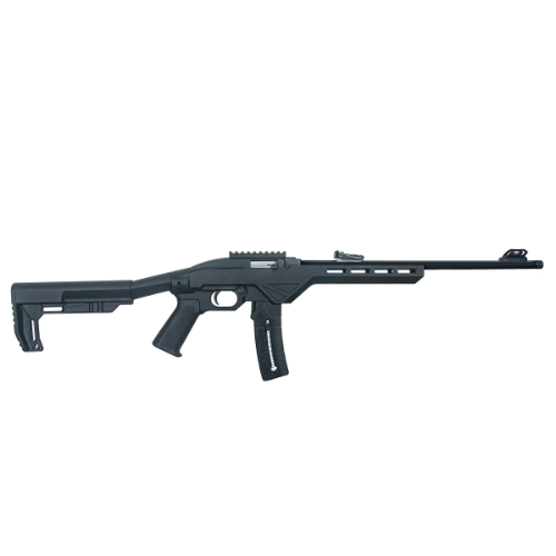 RIFLE CBC .22LR SEMIAUTOMÁTICO TACTICAL 18" – CORONHA TÁTICA EM POLÍMERO PRETO