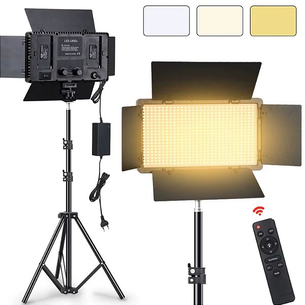 Luz de Preenchimento Led TOMATE MLG-108 + tripé