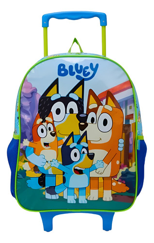 Mochila Bolsa Com Rodas Escolar Infantil Grande Bluey Xeryus