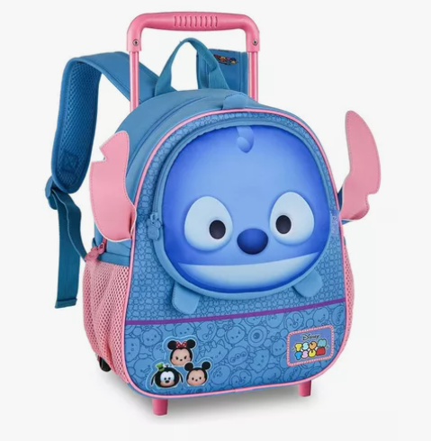 Mochila Com Rodas Escolar Infantil Stitch Tsum Tsum Clio