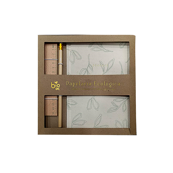 Kit Conjunto Ecológico Caderno + Lápis + Régua - Dac