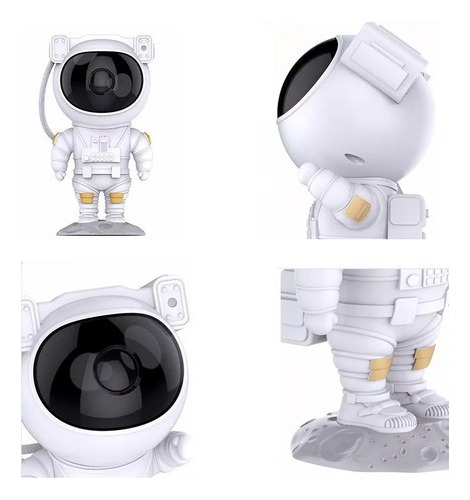 Luminária Astronauta Projetor Luz Galáxia Nebulosa Estrelas Cor Da Estrutura Branco 110v/220v