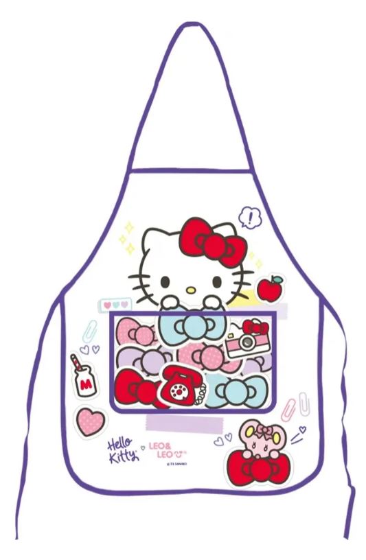 Avental Infantil Escolar Hello Kitty