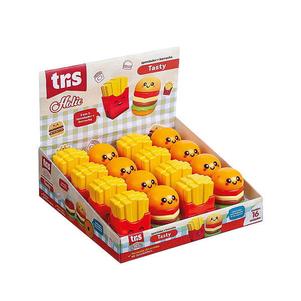 Apontador  Depósito + Borracha Tasty Holic - Cores Sortidas