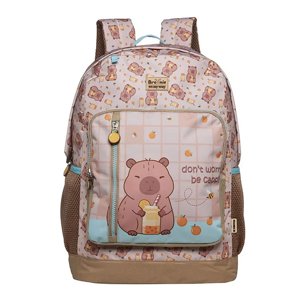 Mochila Costas College Capivara Brownie - Xeryus