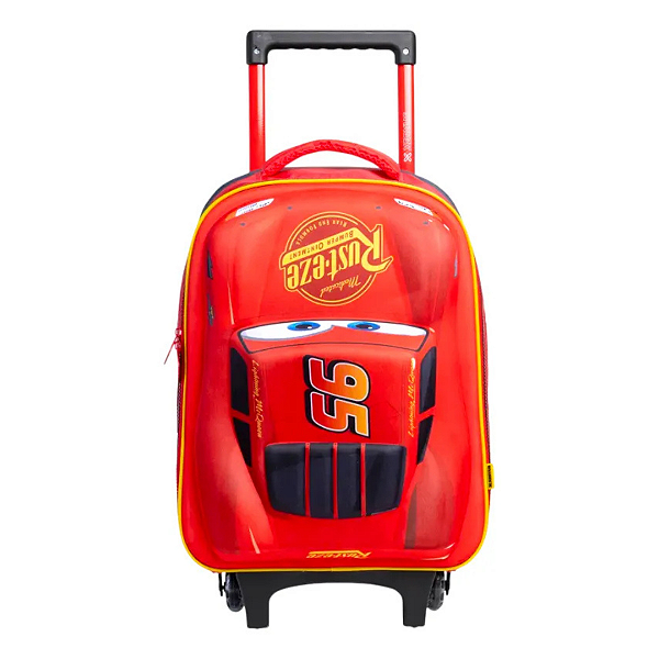Mala Escolar Infantil Com Rodinhas Carros Disney