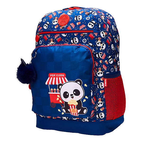 Mochila Escolar Juvenil Xeryus College Panda Pipoca
