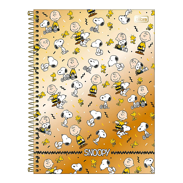 Caderno Espiral Univ 10 Mat Snoopy Core 160 F Tilibra Azul