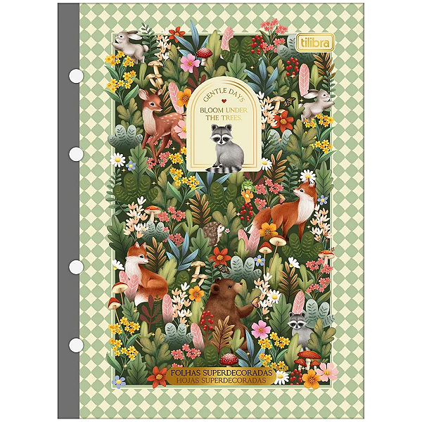 Bloco Fichário  Argolado Colegial Loverland 80 fls - Tilibra