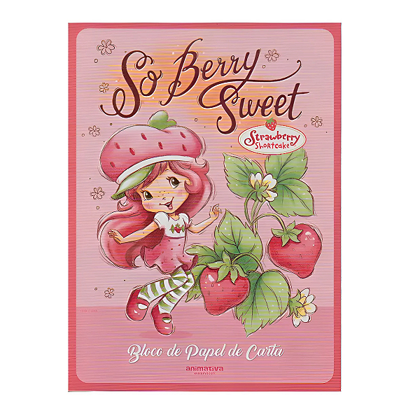 Bloco Papel  Carta Decorado Moranguinho Animativa - Cheiroso