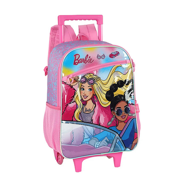 Mochila De Rodinhas E Alça Costal Barbie Original Luxcel