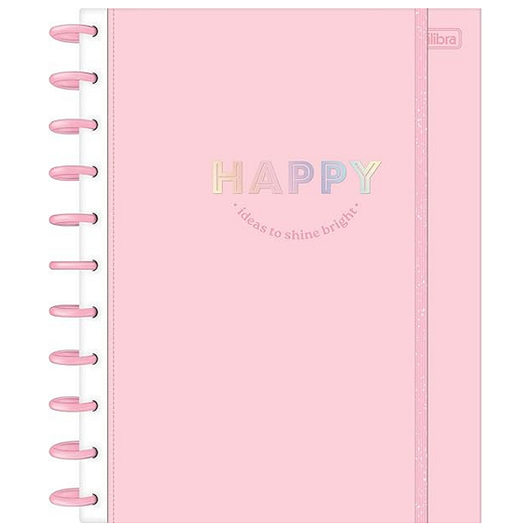 Caderno  Tilidisco  10 Matérias Happy 160 Folhas - Tilibra