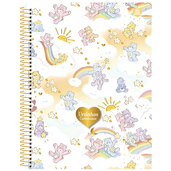 Caderno Univ 1 Matéria 80fls Ursinhos Carinhosos D Animativa