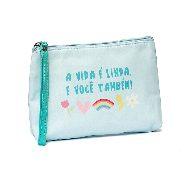 Necessaire  Florie - Bolsinha - A vida é linda e você também