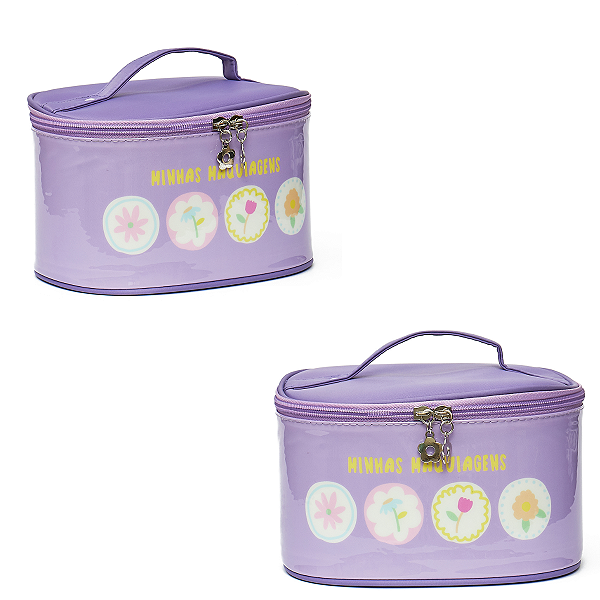 Necessaire Florie "Minhas Maquiagens" Kit com 02