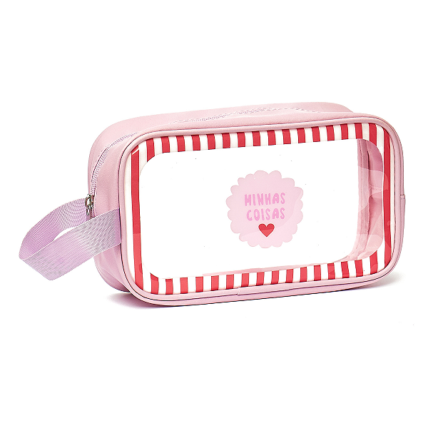 Necessaire Transparente Florie "Minhas Coisas"