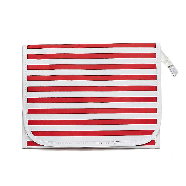 Necessaire Dobrável FLORIE Listras  vermelhas