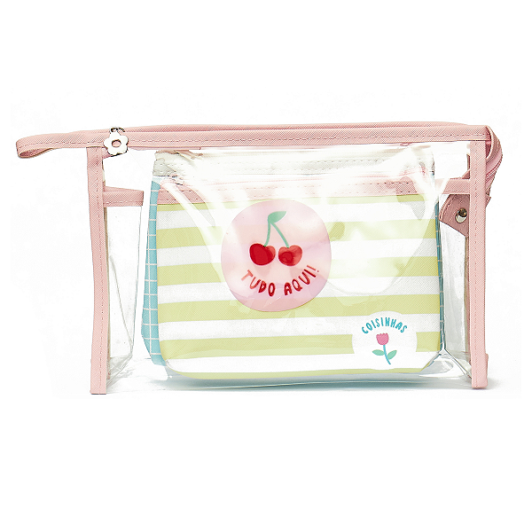 Kit Necessaire c/ 3 Peças FLORIE Tudo Aqui