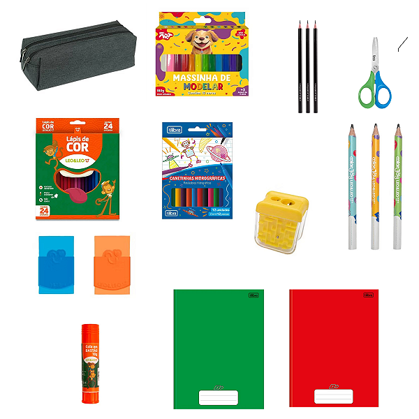 Kit Escolar Básico 20 itens
