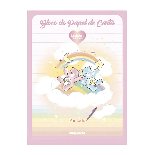 Bloco Papel De Carta Decorado Ursinhos Carinhosos 48fls