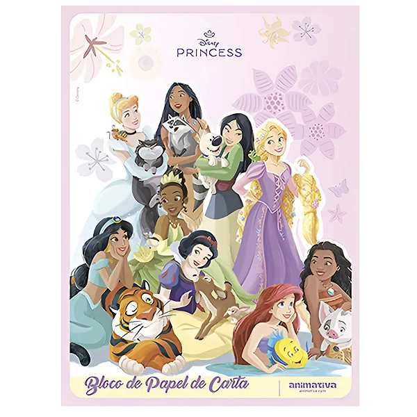 Bloco Papel De Carta Princesas 48fls 70g/m² - Animativa