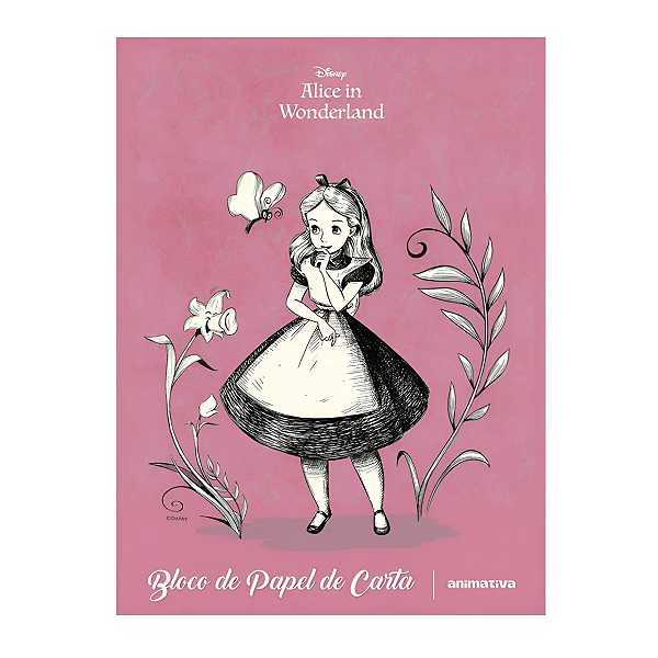 Bloco De Carta Alice No Pais Das Maravilhas 48 Fls-animativa