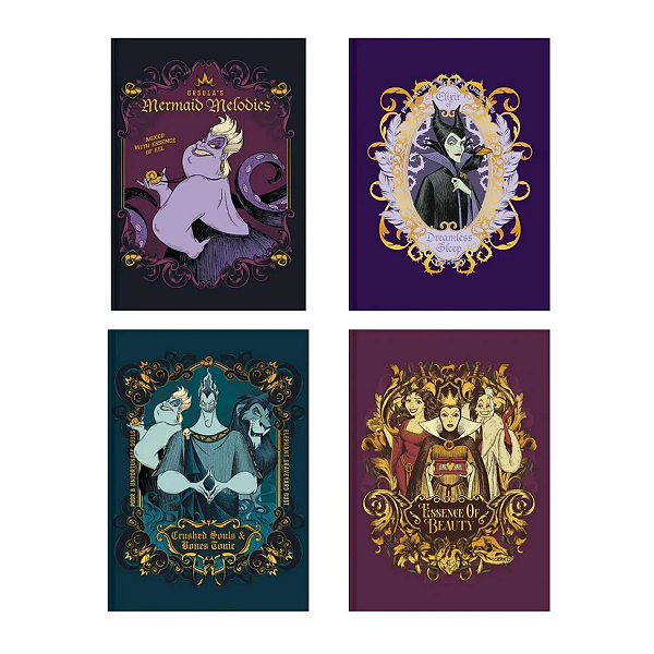 Caderno Colegial 160 Folhas Vilões Da Disney Animativa