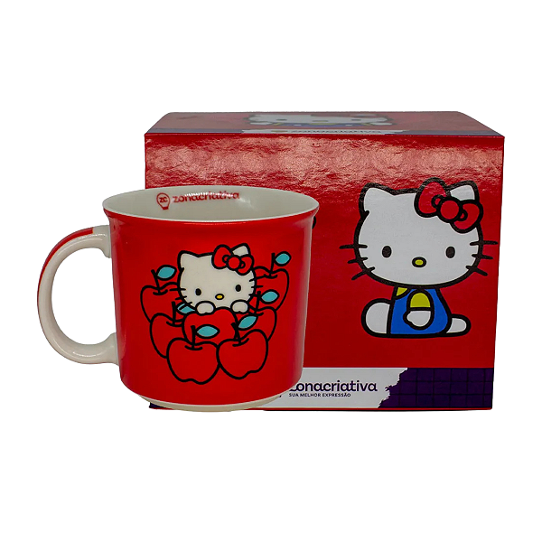 Caneca Hello Kitty 350ml Tom Presente Café Gatinho Cerâmica