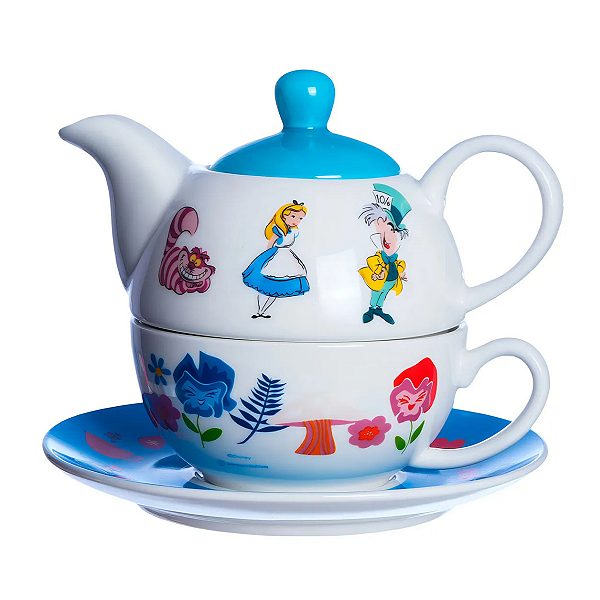Kit Bule E Xícara - Alice In Wonderland - Zona Criativa Disney