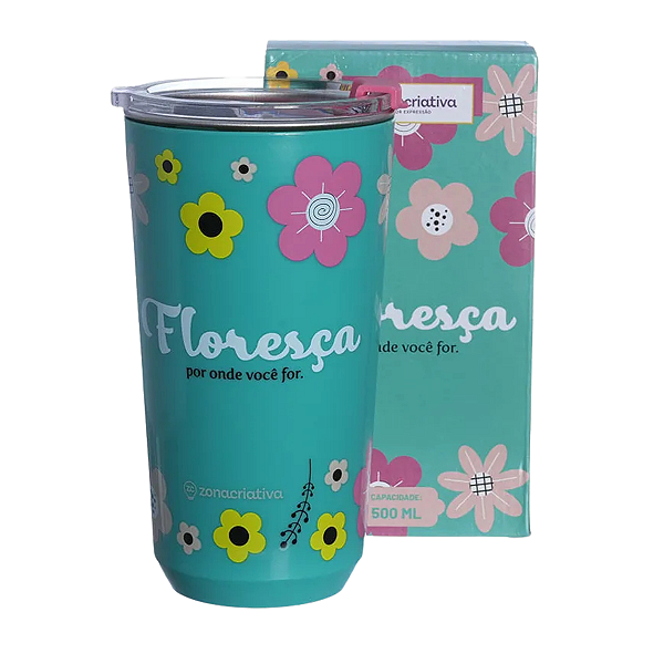 Copo Sky Amigas Floral Zonacriativa Zonacriativa Verde