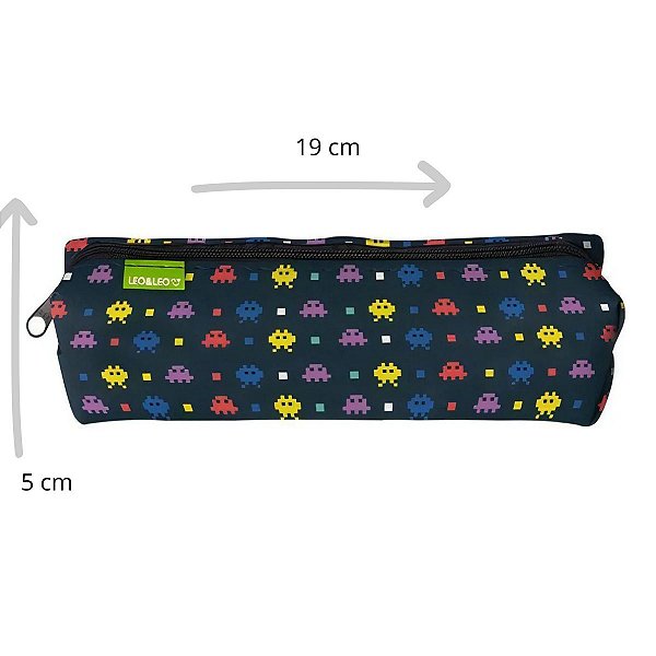 Estojo Tubo Leo E Leo Cinza-escuro 100 Lápis Artes Desenho