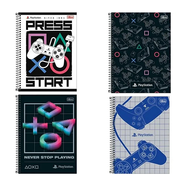 Cad. Univ. 1x1 80 Fls C.d. Tilibra - Playstation 21 Multicolorido