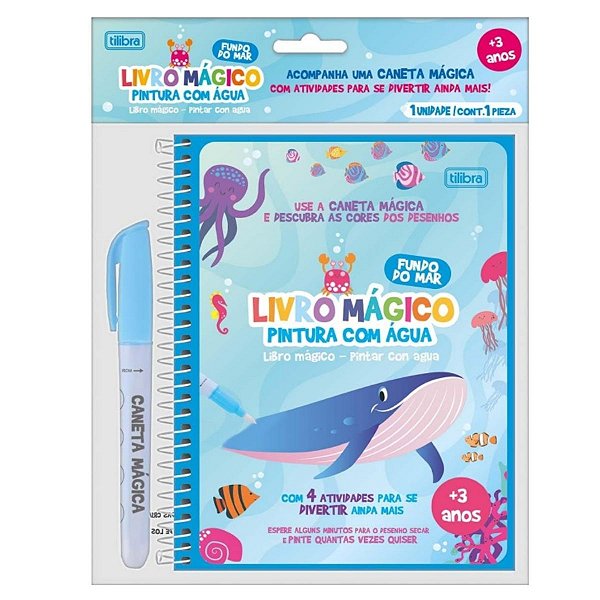 Livro Mágico de Pintura com Água Tilibra – Fundo do Mar