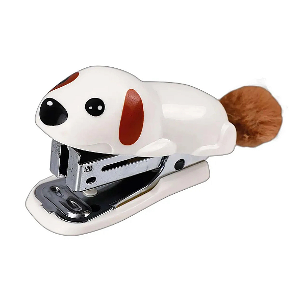 Grampeador Mini 15 Folhas C/ Pompom E Extrator Tilibra - Dog