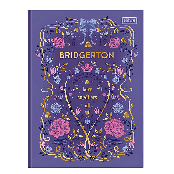 Caderno Brochura Colegial Bridgerton 160 Folhas - Tilibra - Roxo