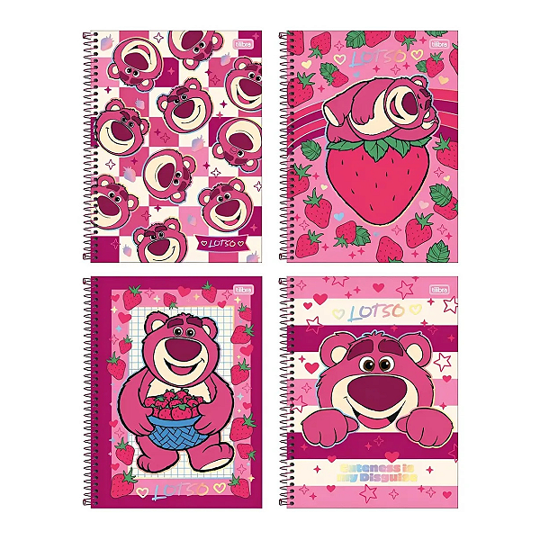 Cadernos Grande Lotso Urso 1 Matéria 80 Flhs Tilibra