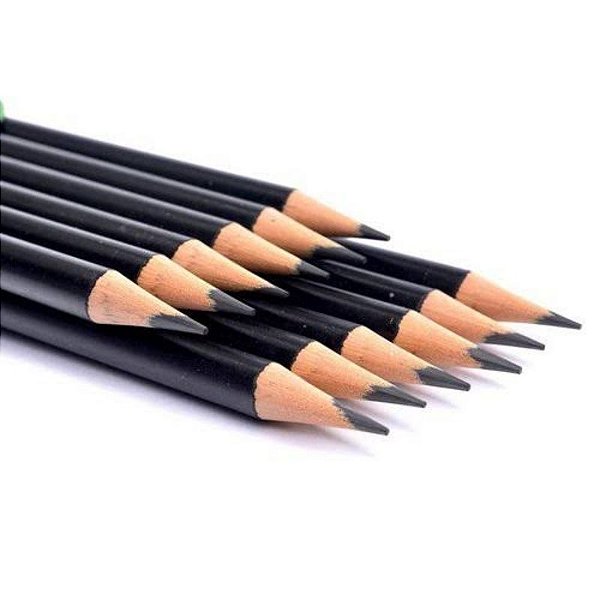 Kit 12 Lapis De Escrever Escolar HB Preto Sextavado - Leo e Leo