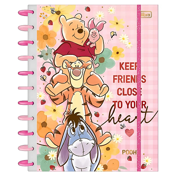 Caderno Tilidisco 10 Matérias Ursinho Pooh 160 Fls Tilibra Tilidisco 10m Ursinho Pooh