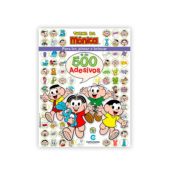 Kit Giz de Cera Leo&Leo + 500 Adesivos turma da Mônica