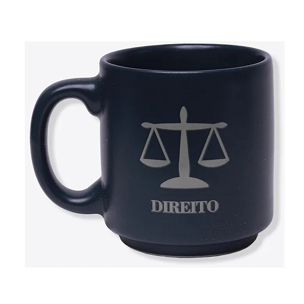 Caneca Mini Tina Direito 100ml Zona Criativa Preto Direito