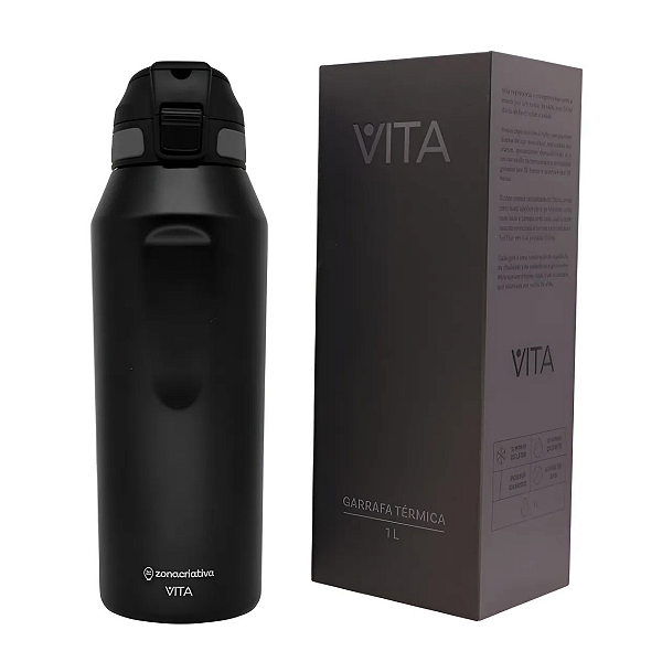 Garrafa Térmica 1 Litro Zonacriativa Academia Treino Corrida